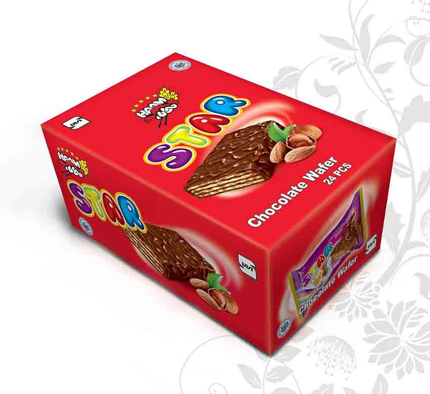 Chocolate Recouverte Gaufrette Star